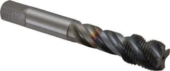 OSG - 5/8-18 UNF 4 Flute 3B Modified Bottoming Spiral Flute Tap - Vanadium High Speed Steel, TiCN Finish, 3-13/16" OAL, Right Hand Flute, Right Hand Thread, H3, Series EXOTAP VA3 - USA Tool & Supply