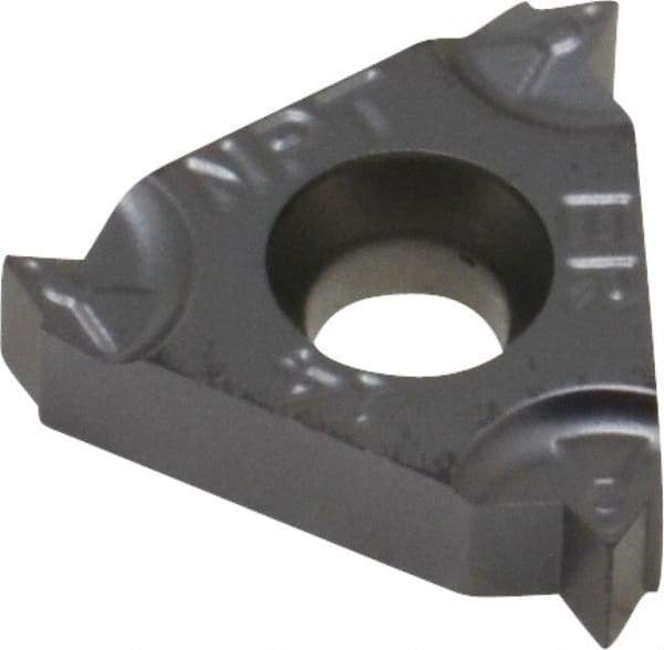 Iscar - 16ER External Right Hand 14 NPT Laydown Threading Insert - Grade IC908, TiAlN Coated Carbide, 9.53mm Inscribed Circle - USA Tool & Supply