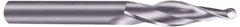 Onsrud - 1/4" Cutting Diam x 2" Length of Cut, 2 Flute, Upcut Spiral Router Bit - Uncoated, Right Hand Cut, Solid Carbide, 4" OAL x 1/2" Shank Diam, Ball End Taper - USA Tool & Supply