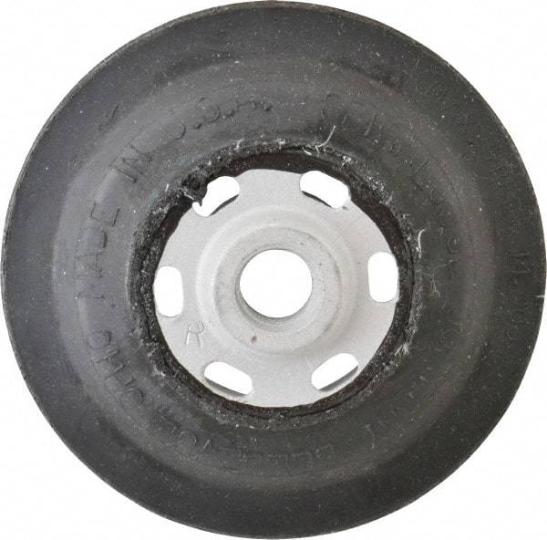 Made in USA - 4-1/2" Diam Disc Backing Smooth Backing Pad - 5/8" Shank Diam, Medium Density, 11,000 RPM - USA Tool & Supply