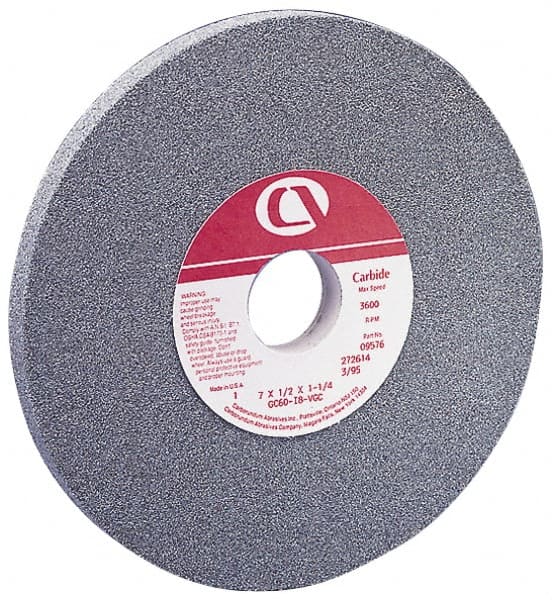 Grier Abrasives - 7" Diam x 1-1/4" Hole x 3/4" Thick, J Hardness, 80 Grit Surface Grinding Wheel - USA Tool & Supply