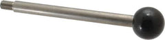 Gibraltar - 3/8-16 Stem, 1.26" Knob Diam, 3/8" Shaft Diam, Type A Gear Lever Arm with Ball Knob - 0.55" Thread Length, 6.06" Handle Length, Stainless Steel Shaft, Phenolic Knob - USA Tool & Supply