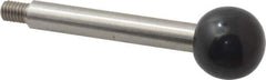 Gibraltar - M6x1 Stem, 0.78" Knob Diam, 0.32" Shaft Diam, Type A Gear Lever Arm with Ball Knob - 0.35" Thread Length, 2.7" Handle Length, Stainless Steel Shaft, Phenolic Knob - USA Tool & Supply