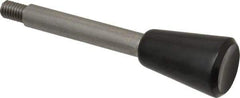 Gibraltar - 3/8-16 Stem, 1.18" Knob Diam, 3/8" Shaft Diam, Type C Gear Lever with Taper End - 0.59" Thread Length, 4.37" Handle Length, Stainless Steel Shaft, Phenolic Knob - USA Tool & Supply