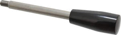 Gibraltar - 3/8-16 Stem, 0.91" Knob Diam, 3/8" Shaft Diam, Type E Gear Lever Arm with Cylindrical Knob - 0.55" Thread Length, 6.7" Handle Length, Stainless Steel Shaft, Phenolic Knob - USA Tool & Supply