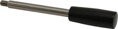 Gibraltar - M6x1 Stem, 0.71" Knob Diam, 0.32" Shaft Diam, Type E Gear Lever Arm with Cylindrical Knob - 0.35" Thread Length, 4.33" Handle Length, Stainless Steel Shaft, Phenolic Knob - USA Tool & Supply