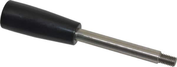 Gibraltar - M8x1.25 Stem, 0.83" Knob Diam, 0.39" Shaft Diam, Type E Gear Lever Arm with Cylindrical Knob - 0.43" Thread Length, 4.33" Handle Length, Stainless Steel Shaft, Phenolic Knob - USA Tool & Supply