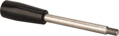 Gibraltar - M8x1.25 Stem, 0.83" Knob Diam, 0.39" Shaft Diam, Type E Gear Lever Arm with Cylindrical Knob - 0.43" Thread Length, 4.92" Handle Length, Stainless Steel Shaft, Phenolic Knob - USA Tool & Supply