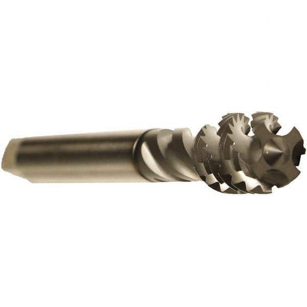 Emuge - M20x1.50 Metric Fine 5 Flute 6H Bottoming Spiral Flute Tap - Cobalt, GLT-1 Finish, 125mm OAL, Right Hand Flute, Right Hand Thread, Series Enorm - USA Tool & Supply