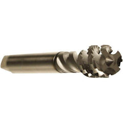 Emuge - M16x1.50 Metric Fine 5 Flute 6H Bottoming Spiral Flute Tap - Cobalt, GLT-1 Finish, 100mm OAL, Right Hand Flute, Right Hand Thread, Series Enorm - USA Tool & Supply