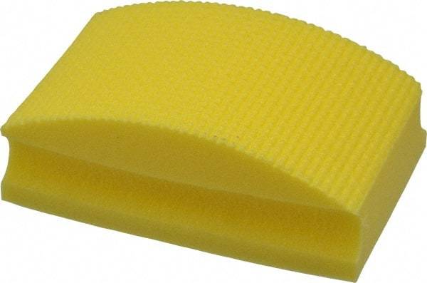 AMPLEX - Super Fine Grade, 400 Grit, Diamond Hand Pad - Yellow, 2-1/8" Wide x 3-1/2" Long x 1-1/2" Thick, Coated - USA Tool & Supply