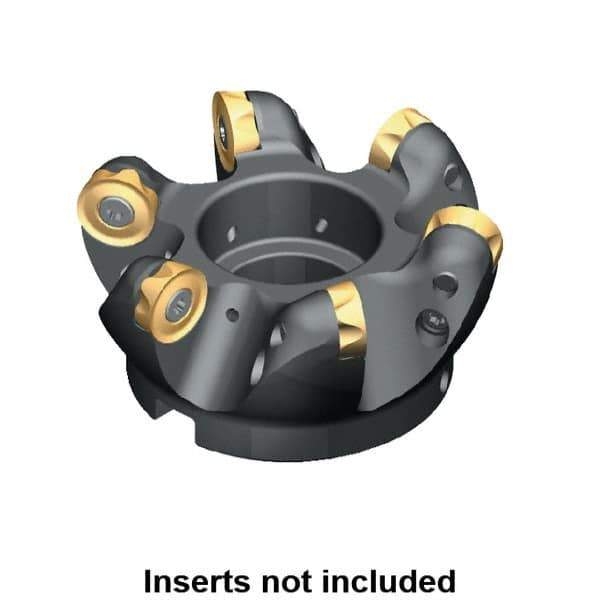 Kennametal - 7-1/4" Cut Diam, 3/8" Max Depth, 2-1/2" Arbor Hole, 9 Inserts, RCGT 64... Insert Style, Indexable Copy Face Mill - BMD800 Cutter Style, 12,500 Max RPM, 2-1/2 High, Series BMD - USA Tool & Supply