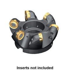 Kennametal - 5" Cut Diam, 9.53mm Max Depth, 1-1/2" Arbor Hole, 6 Inserts, RCGT 64... Insert Style, Indexable Copy Face Mill - BMD500 Cutter Style, 15,000 Max RPM, 2-1/2 High, Series KSRM - USA Tool & Supply