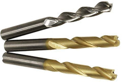 Kennametal - 9/16" 130° Solid Carbide Jobber Drill - TiAlN Finish, Right Hand Cut, Spiral Flute, Straight Shank, 4.88" OAL, Standard Point - USA Tool & Supply