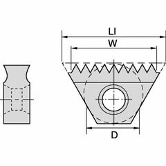 Kennametal - 32 TPI, Internal Thread, UN Standard, STN KC635M Grade Thread Mill Insert - Carbide, TiAlN Coating - USA Tool & Supply