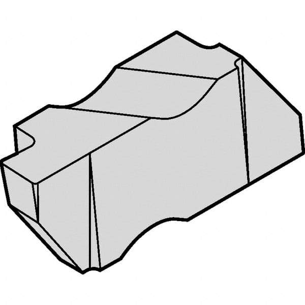 Kennametal - 2047NG Grade KCU10, 1.19mm Cutting Width Carbide Grooving Insert - 1.27mm Max Depth of Cut, Left Hand, 0.09mm Corner Radius, AlTiN Finish - USA Tool & Supply