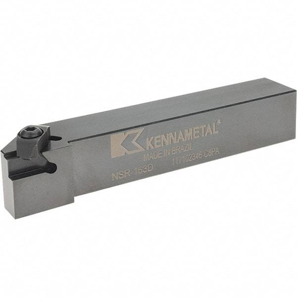 Kennametal - Right Hand Cut, 1" Shank Width x 1" Shank Height Indexable Threading Toolholder - 6" OAL, N.3R Insert Compatibility, NSR163D Toolholder, Series Top Notch - USA Tool & Supply