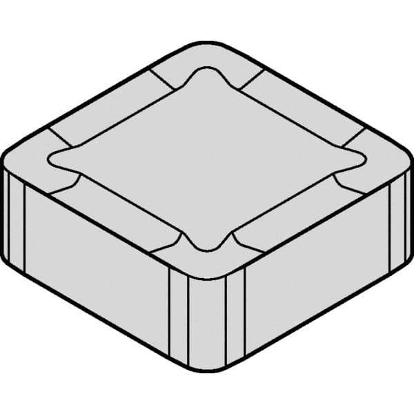Kennametal - SNXF43 GP Grade KCK20 Carbide Milling Insert - AlCrN Finish, 4.68mm Thick, 1/2" Inscribed Circle, 1.2mm Corner Radius - USA Tool & Supply