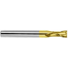 SGS - 1/2", 1" LOC, 1/2" Shank Diam, 4-1/2" OAL, 2 Flute, Solid Carbide Square End Mill - USA Tool & Supply