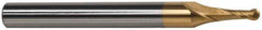 SGS - 3/4" Diam, 1-3/8" LOC, 2 Flute Solid Carbide Ball End Mill - TiN Finish, Single End, 5-1/4" OAL, 3/4" Shank Diam, Spiral Flute - USA Tool & Supply
