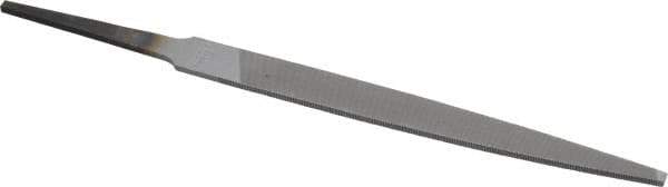 Nicholson - 4" Long, Smooth Cut, Mill American-Pattern File - Single Cut, 5/64" Overall Thickness, Tang - USA Tool & Supply