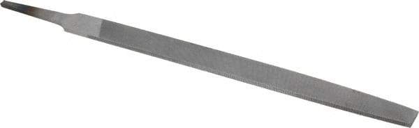 Nicholson - 8" Long, Second Cut, Mill American-Pattern File - Single Cut, 9/64" Overall Thickness, Tang - USA Tool & Supply