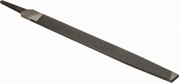 Nicholson - 8" Long, Smooth Cut, Mill American-Pattern File - Single Cut, 9/64" Overall Thickness, Tang - USA Tool & Supply