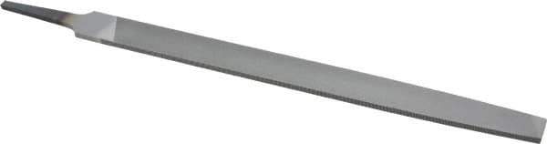 Nicholson - 10" Long, Second Cut, Mill American-Pattern File - Single Cut, 1-1/64" Overall Thickness, Tang - USA Tool & Supply