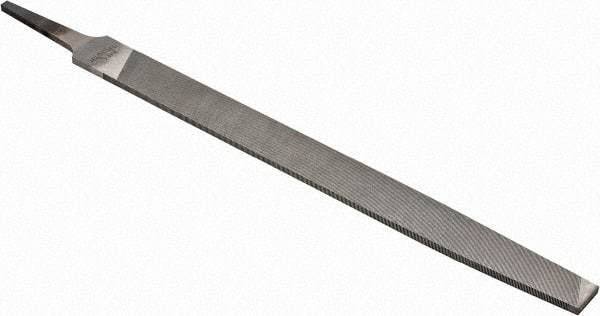 Nicholson - 10" Long, Smooth Cut, Mill American-Pattern File - Single Cut, 11/64" Overall Thickness, Tang - USA Tool & Supply