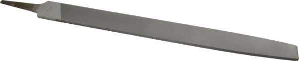 Nicholson - 14" Long, Smooth Cut, Mill American-Pattern File - Single Cut, 1/4" Overall Thickness, Tang - USA Tool & Supply