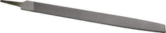 Nicholson - 14" Long, Smooth Cut, Mill American-Pattern File - Single Cut, 1/4" Overall Thickness, Tang - USA Tool & Supply