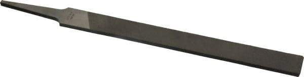 Nicholson - 6" Long, Second Cut, Flat American-Pattern File - Double Cut, 5/32" Overall Thickness, Tang - USA Tool & Supply