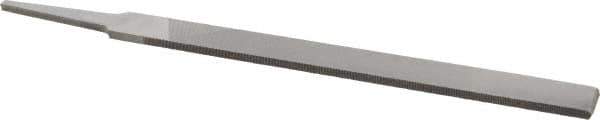 Nicholson - 6" Long, Smooth Cut, Flat American-Pattern File - Double Cut, 5/32" Overall Thickness, Tang - USA Tool & Supply