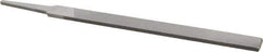 Nicholson - 6" Long, Smooth Cut, Flat American-Pattern File - Double Cut, 5/32" Overall Thickness, Tang - USA Tool & Supply