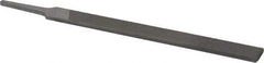 Nicholson - 8" Long, Second Cut, Flat American-Pattern File - Double Cut, 13/64" Overall Thickness, Tang - USA Tool & Supply