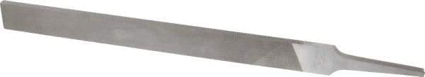 Nicholson - 8" Long, Smooth Cut, Flat American-Pattern File - Double Cut, 13/64" Overall Thickness, Tang - USA Tool & Supply