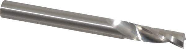 Onsrud - 1/4" Cutting Diam x 3/4" Length of Cut, 1 Flute, Upcut Spiral Router Bit - Uncoated, Right Hand Cut, Solid Carbide, 2-1/2" OAL x 1/4" Shank Diam, Single Edge, 21° Helix Angle - USA Tool & Supply