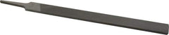 Nicholson - 10" Long, Second Cut, Hand American-Pattern File - Double Cut, 1/4" Overall Thickness, Tang - USA Tool & Supply