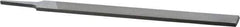 Nicholson - 10" Long, Smooth Cut, Flat American-Pattern File - Double Cut, 1/4" Overall Thickness, Tang - USA Tool & Supply