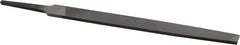 Nicholson - 6" Long, Smooth Cut, Flat American-Pattern File - Double Cut, 5/32" Overall Thickness, Tang - USA Tool & Supply