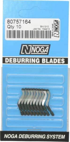 Noga - N1 Right-Handed Cobalt Deburring Swivel Blade - Use on Cross Hole, Hole Edge & Straight Edge Surfaces - USA Tool & Supply