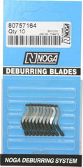 Noga - N1 Right-Handed Cobalt Deburring Swivel Blade - Use on Cross Hole, Hole Edge & Straight Edge Surfaces - USA Tool & Supply