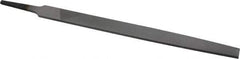 Nicholson - 8" Long, Smooth Cut, Flat American-Pattern File - Double Cut, 13/64" Overall Thickness, Tang - USA Tool & Supply