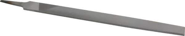 Nicholson - 14" Long, Smooth Cut, Flat American-Pattern File - Double Cut, 7/32" Overall Thickness, Tang - USA Tool & Supply