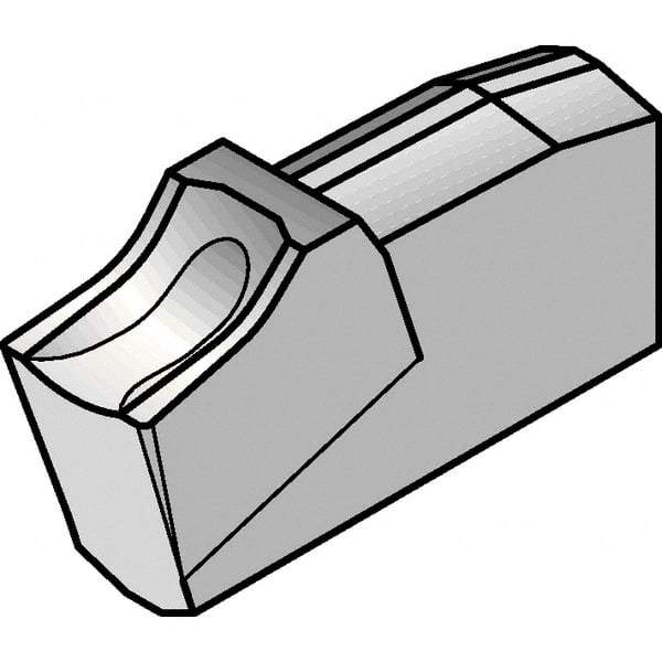 Kennametal - A2022 CR KC5025 Grade, 0.0866" Cutting Width, Carbide Cutoff Insert - 0° Neutral Lead Angle, 0.0079" Cnr Rad, TiAlN Coated - USA Tool & Supply