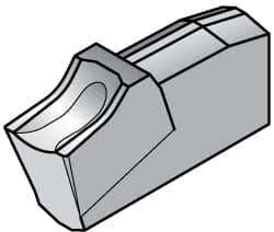 Kennametal - A2050 CR KC5025 Grade, 0.1969" Cutting Width, Carbide Cutoff Insert - 6° Right Hand Lead Angle, 0.0157" Cnr Rad, TiAlN Coated - USA Tool & Supply