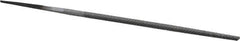 Nicholson - 4" Long, Smooth Cut, Round American-Pattern File - Single Cut, Tang - USA Tool & Supply