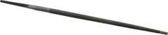 Nicholson - 6" Long, Smooth Cut, Round American-Pattern File - Single Cut, Tang - USA Tool & Supply