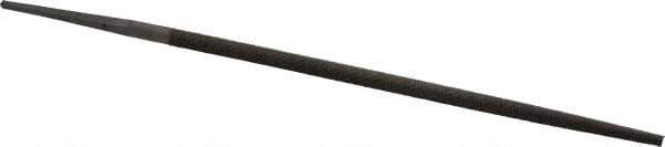 Nicholson - 8" Long, Second Cut, Round American-Pattern File - Single Cut, Tang - USA Tool & Supply