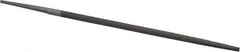 Nicholson - 8" Long, Smooth Cut, Round American-Pattern File - Single Cut, Tang - USA Tool & Supply